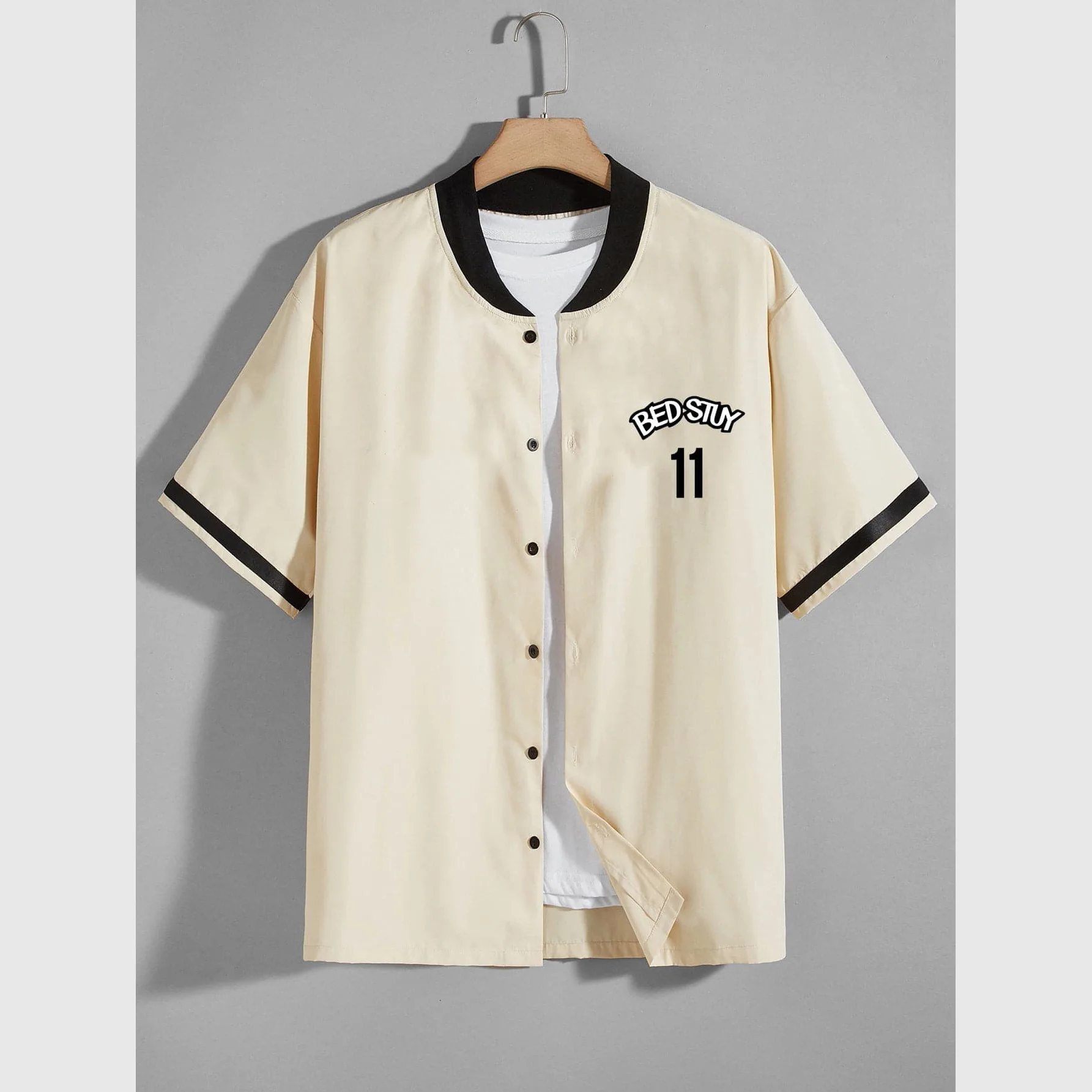 A Férfiak Levél Nyomtatás Grafikai Baseball Gallér Amerikai Streetwear Stílus Ok-Okozati Patchwork Kockás Kosárlabda Póló