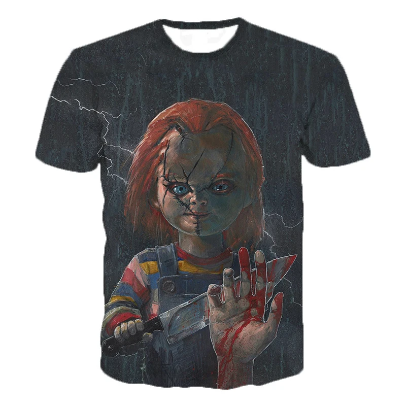 Király Férfiak Nők Joker Póló, Horror Film Chucky Póló 3D Nyomtatás Tshirt Alkalmi Streetwear Hip-Hop Ez a Bohóc póló Férfi