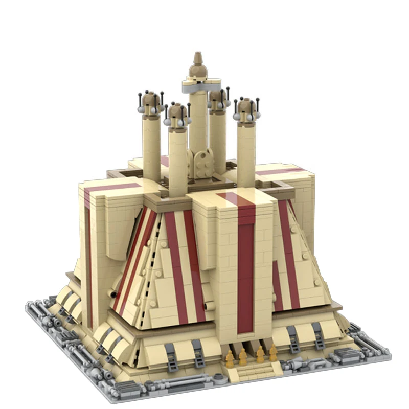 MOC Épület-Blokk, a Templom Arany Nagy Építészet Coruscant Palota Jelenet Modell DIY Tégla Össze Oktatás Játékok Fiúk Ajándékok
